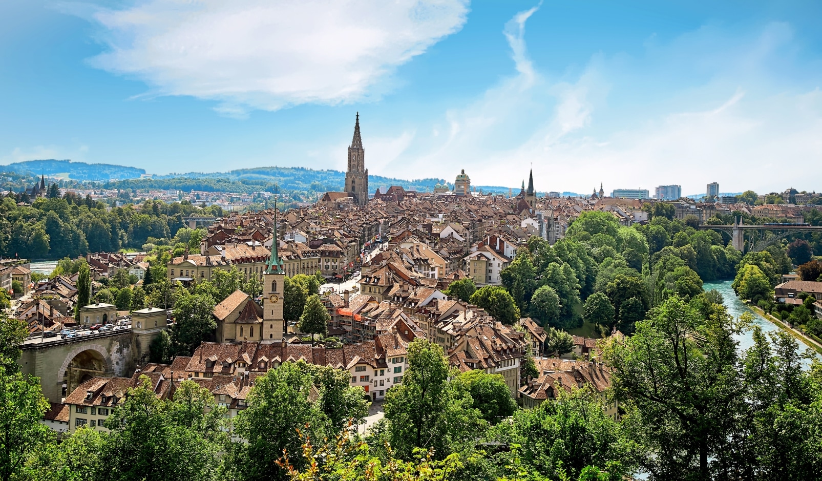 Bern is de hoofdstad van Zwitserland - Topografie Informatie